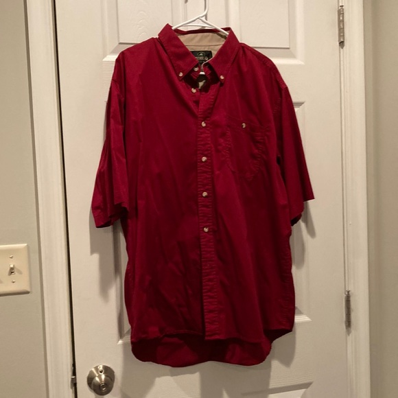 Redhead burgundy SS button front shirt, XL - Picture 1 of 3